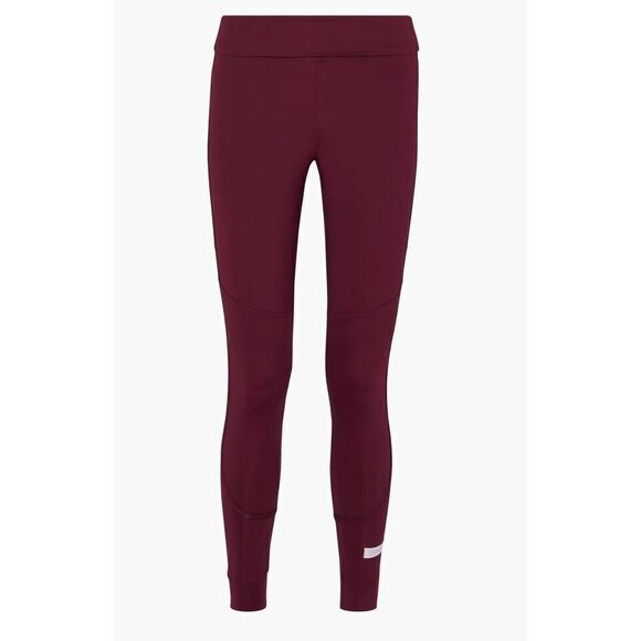 Adidas by Stella McCartney The Fold Tight Gathered Climalite Leggings In Burgund - Picture 1 of 4